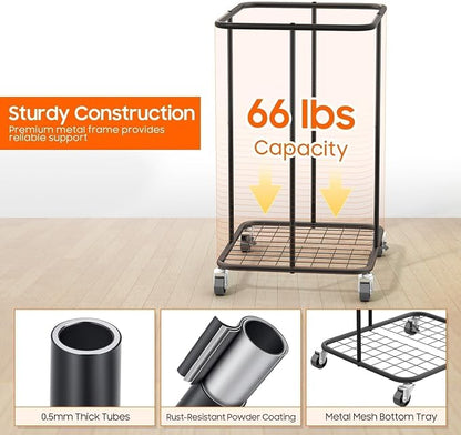 150L Laundry Hamper with Wheels, Rolling Laundry Basket with Metal Frame and - Image 6