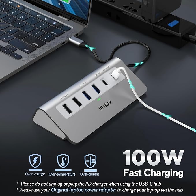 intpw USB C Hub, P9 USB C Hub Multiport Adapter - Image 5