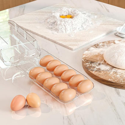 theaoo Egg Holder for Fridge, Automatic Rolling Egg Container for Refrigerator - Image 7