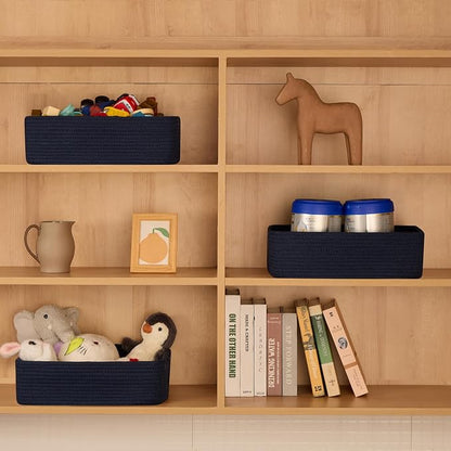 Large Shallow Organizing Baskets 15x11x5.1 Inches - Image 3