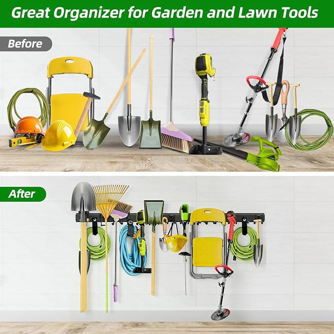 PIYILO Garage Wall Organizer, 96 in Garden Tool Organizer - Image 8