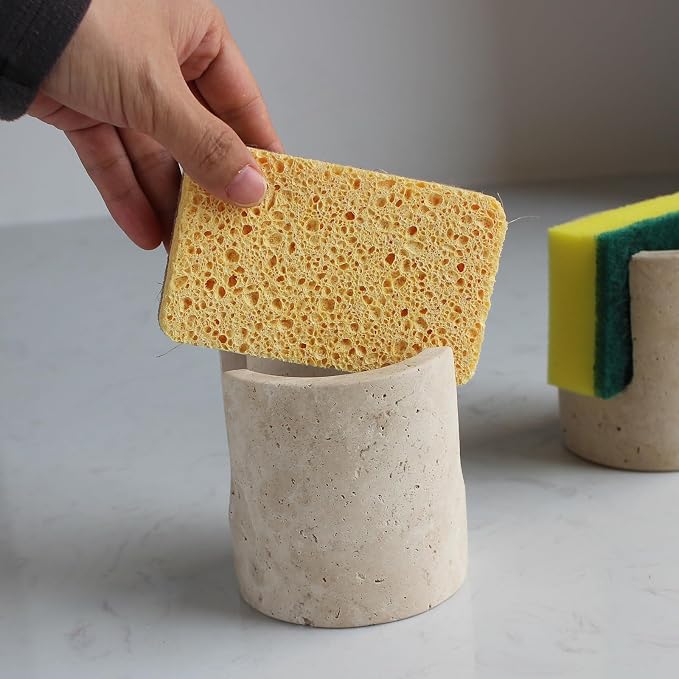 Natural Marble Travertine Sponge Holder - Image 5