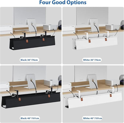 Zilink Large Cable Management Under Desk 40" No Drill Desk Cable Management - Image 8