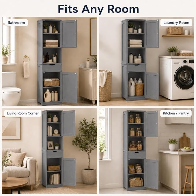 Walsunny Tall Bathroom Storage Cabinet - Image 6