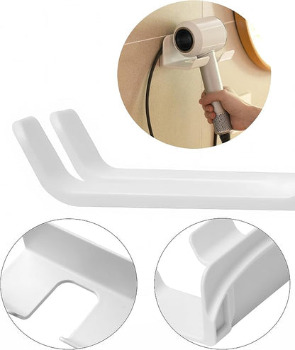 Universal Hair Dryer Holder, Self Adhesive Wall Mount Stand - Image 2