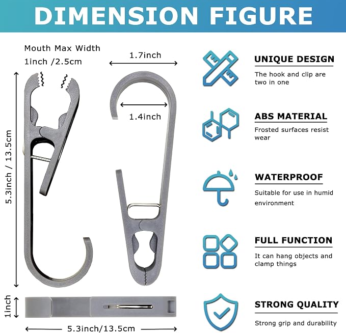 Laundry Hooks with Clips Hanger Closet Organizer Clamps Socks Boot Bras Towels - Image 4