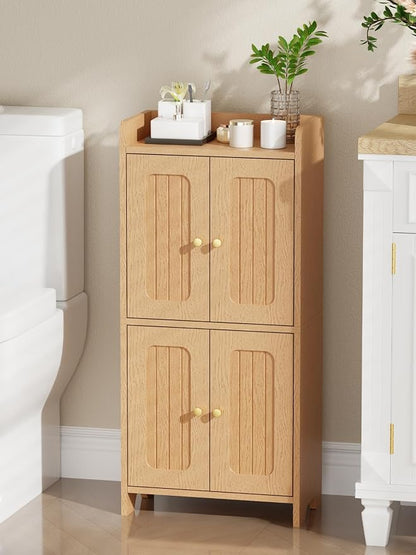 BEWISHOME Small Floor Cabinet, Toilet Paper Storage, Bathroom Storage Cabinet | by BEWISHOME