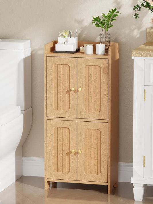 BEWISHOME Small Floor Cabinet, Toilet Paper Storage, Bathroom Storage Cabinet | by BEWISHOME