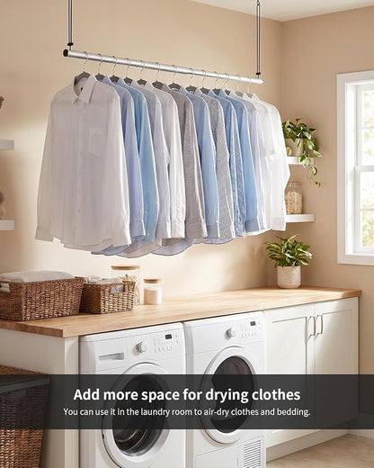 BaiNong Adjustable Closet Hanging Rod 17-30" Silver 4 Pack | Closet Rod - Image 5