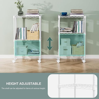 3 Tier Shelf Metal Storage Shelves Wire Rack Closet Organizers - Image 6