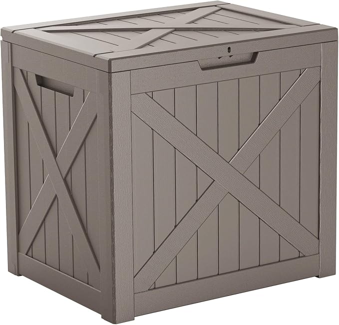32 Gallon Deck Box, Resin Outdoor Storage Box by OutdoorLivingPerfected