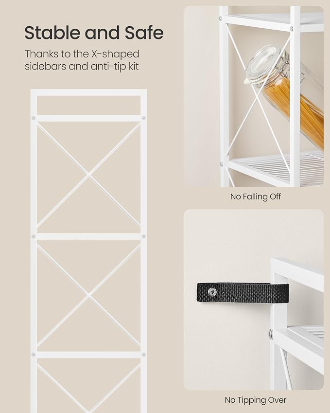 SONGMICS 5-Tier Metal Storage Rack, Shelving Unit - Image 5