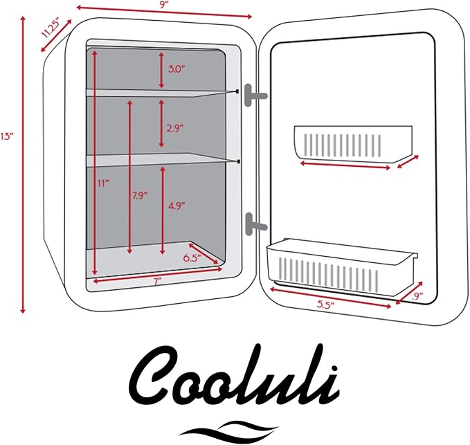 Cooluli 10L Mini Fridge for Bedroom - Image 7