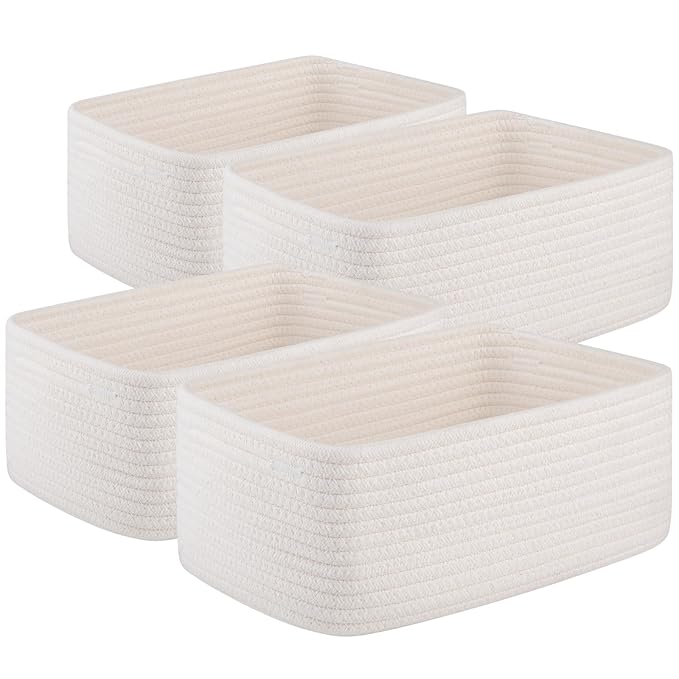4 Pack Small Storage Shelf Baskets by OIASKET