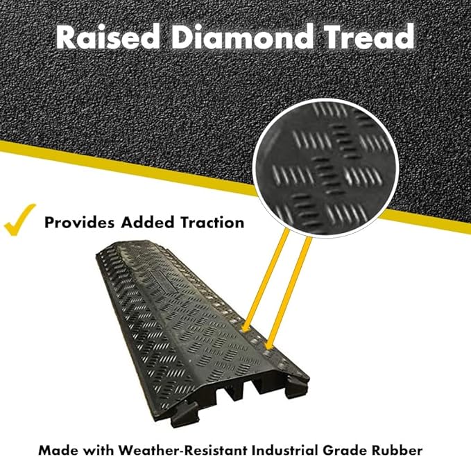 Kable Kontrol Drop Over Floor Cord Cover – 40” Inch Long 3 Channel Cable or - Image 3