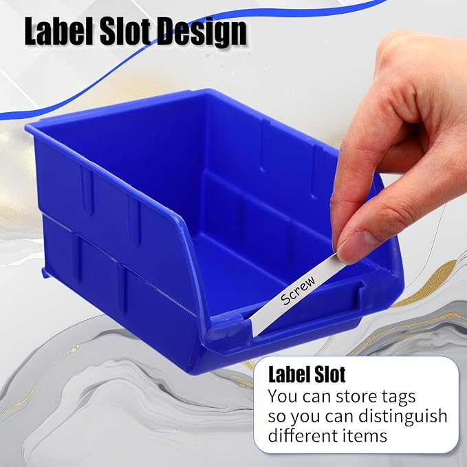 Maitys Wall Mounted Storage Bins Plastic Hanging Stackable Storage Parts Garage - Image 5