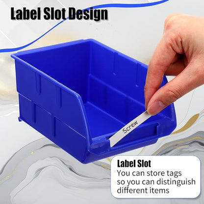 Maitys Wall Mounted Storage Bins Plastic Hanging Stackable Storage Parts Garage - Image 5