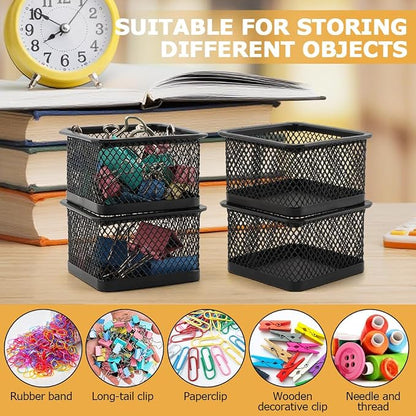 Paper Clip Holder for Desk, Paperclip Holders Mesh Paperclip Dispenser - Image 3