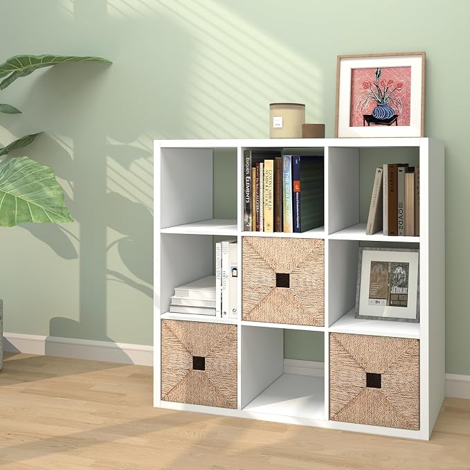 9 Cube Storage Organizer Shelf, 11 inch | 2026 Wooden Thick Frame, Anti-Tipping - Image 8