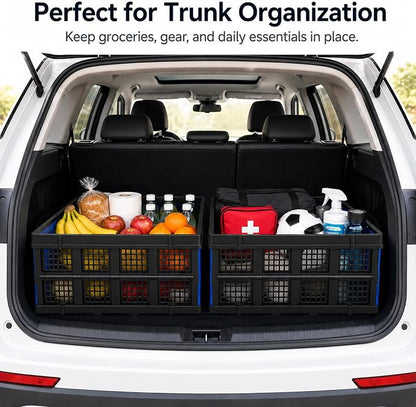 Collapsible Storage Crate, Heavy Duty Foldable Plastic Storage Bin, Stackable - Image 5