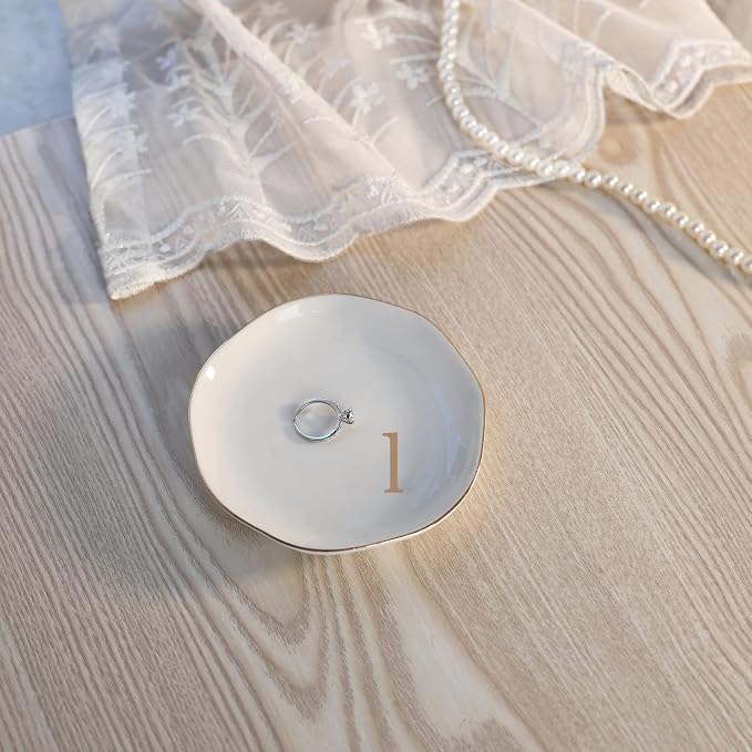HOME SMILE Initials Ring Dsih Jewery Tray - Image 4