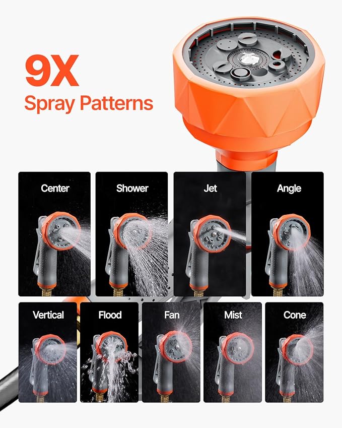 VEVOR Retractable Garden Hose Reel, 5/8 Inch x 100 ft Wall Mounted Hose Reel - Image 6