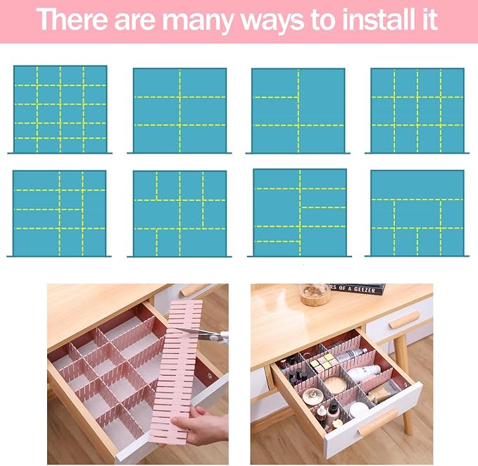 acDesign 40Pcs Grid Drawer Dividers, Adjustable Drawer Organizer - Image 7