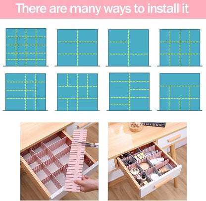 acDesign 40Pcs Grid Drawer Dividers, Adjustable Drawer Organizer - Image 7