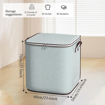 Clothes Storage Bins, 210L Foldable Blanket Storage Bags, Closet Organizers and - Image 2