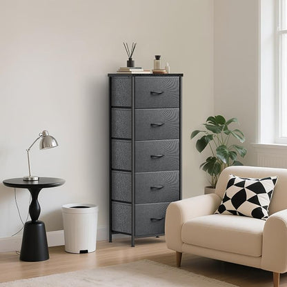 5 Fabric Drawer Dresser for Bedroom, Chest of Drawers - Image 5