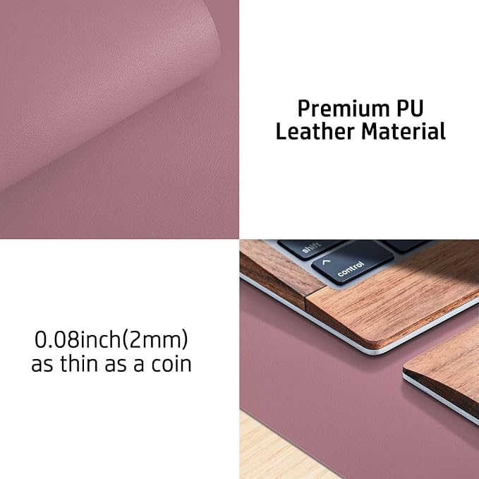 Bloss Leather Desk Pad Protector, Mouse Pad, Office Desk Mat, 31.5" x 15.7" - Image 7
