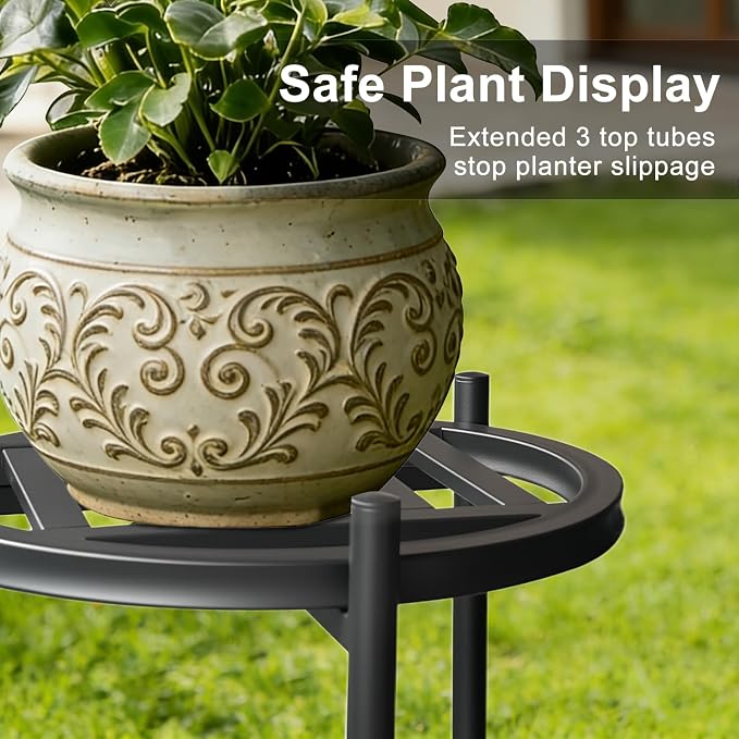 Plant Stand Indoor Outdoor, 2 Tier 30" Tall Metal Plant Stands, Heavy Duty - Image 5