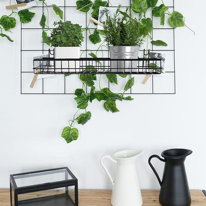 4 Pcs Wire Baskets Wall Grid Panel Hanging Wire Basket Hanging Wall Baskets No - Image 6