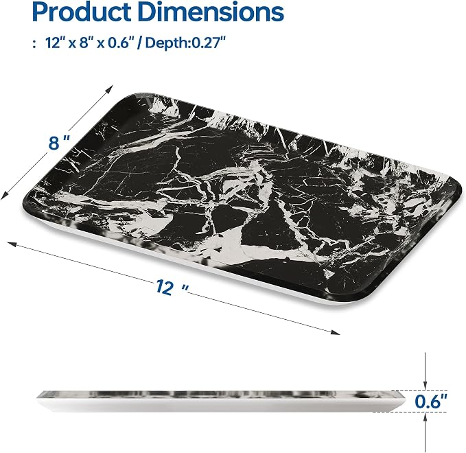 Vanity Decorative Tray, Bathroom & Countertop Organizer - Image 3