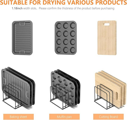 Kitchen Cabinet Organizer, Steel Cookware Holder, Divided Holder - Image 4