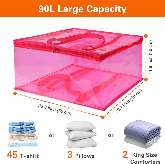 Vieshful 90L Clear Clothes Storage Bag - Image 2