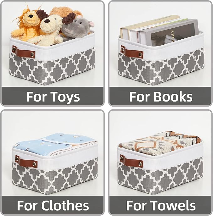 HNZIGE Small Baskets Fabric Storage Baskets Storage Bins - Image 4