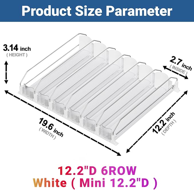 Drink Organizer for Mini Fridge, 12oz 16oz 20oz - Image 2