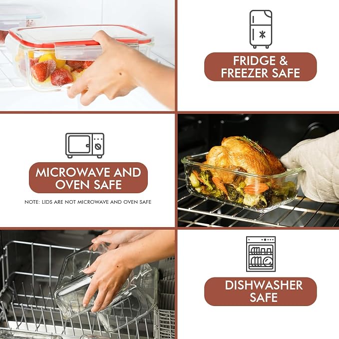Razab 35 Pc Set Glass Food Storage Containers - Image 4