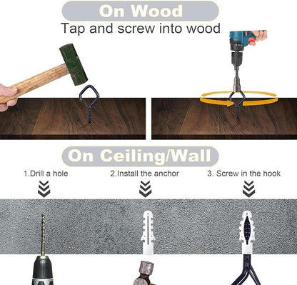 10PCS Eye Screw Hooks for Hanging Heavy Duty - Image 6