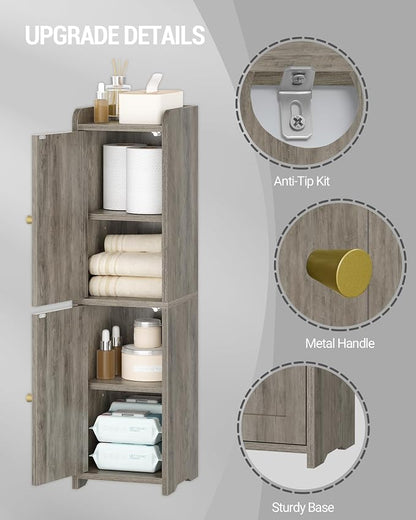 Hzuaneri Bathroom Storage Cabinet, Small Corner Floor Cabinet - Image 6