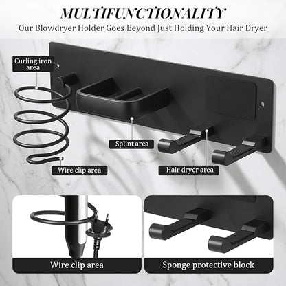 Hair Tool Organizer Wall Mount, Bathroom Storage Rack - Image 3