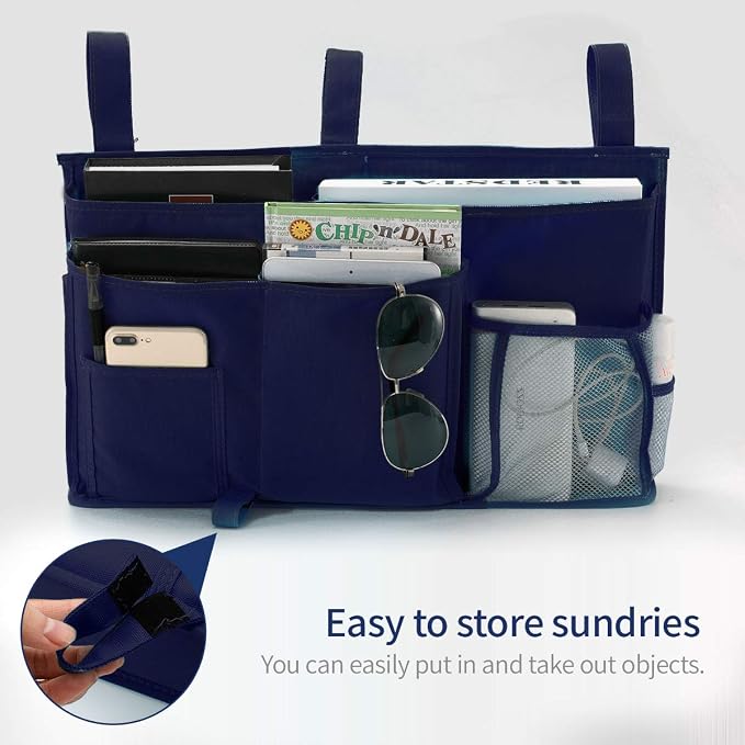 Bseash Bunk Bed Organizer, Bedside Caddy Hanging Bed Organizer Storage Bag 8 - Image 4