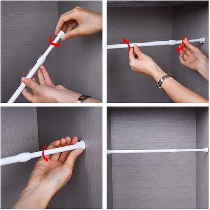 AIZESI Spring Tension Curtain Rods Short Tension Rod - Image 7