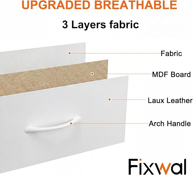 Fixwal White Tall Skinny Dresser - Image 7
