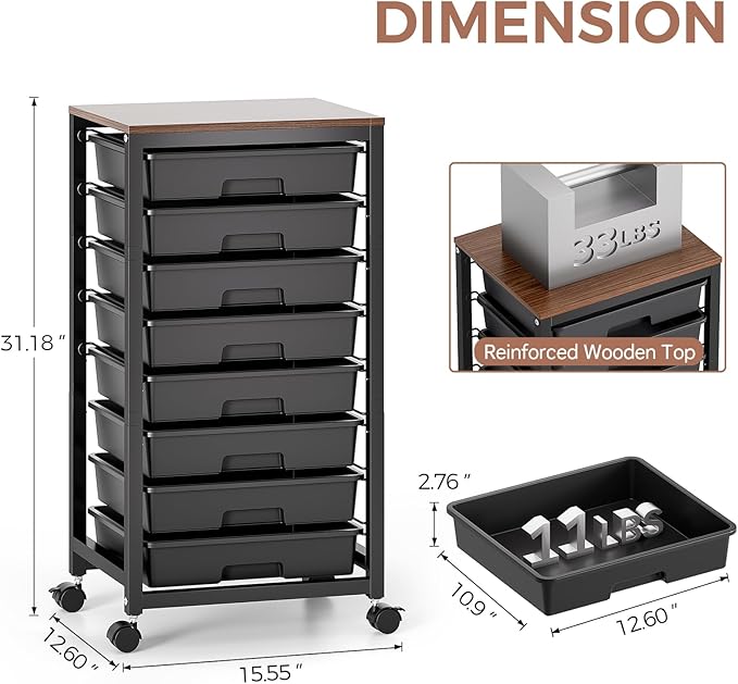 SYKIARIOL Rolling Storage Cart - Image 3