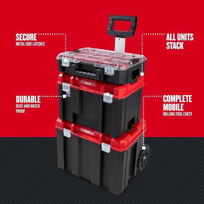 CRAFTSMAN VERSASTACK 17.126-in Metal Wheels Lockable Tool Box - Image 8