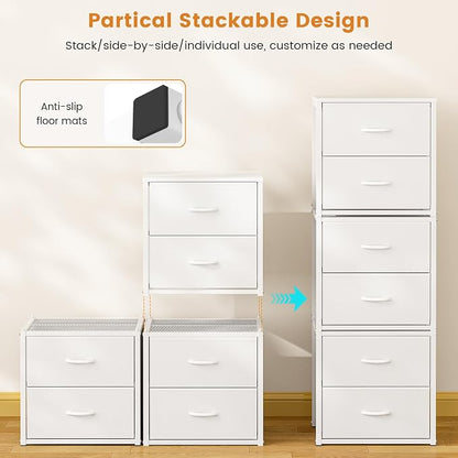 DAOUTIME 3-Pack Stackable Storage Drawers, Stackable Drawer Dresser - Image 8