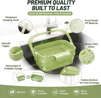 Foldable Hanging Sink Drain Basket, 2026 New Stretchable Colander - Image 7