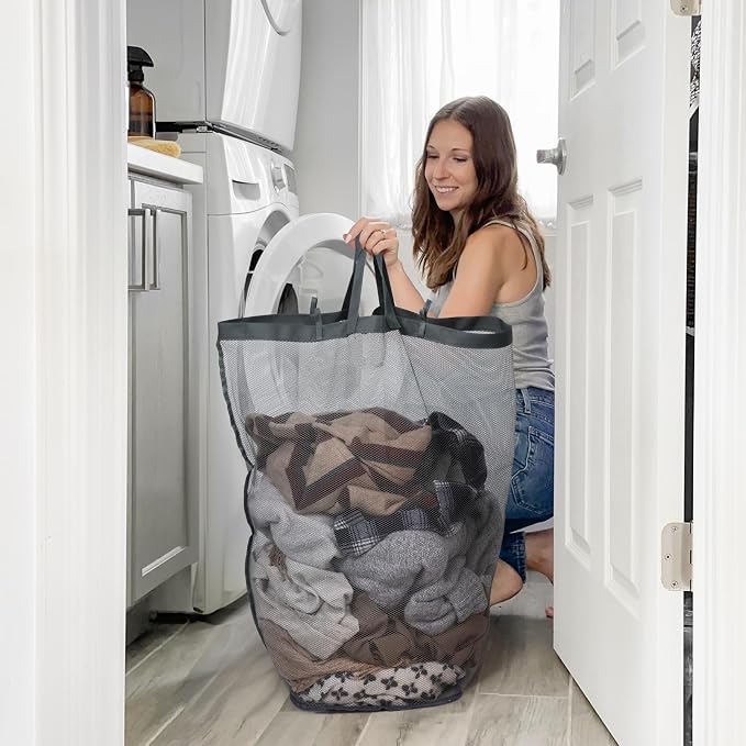 Goodpick Laundry Basket with Wheels, Large Rolling Laundry Hamper Slim Clothes - Image 2